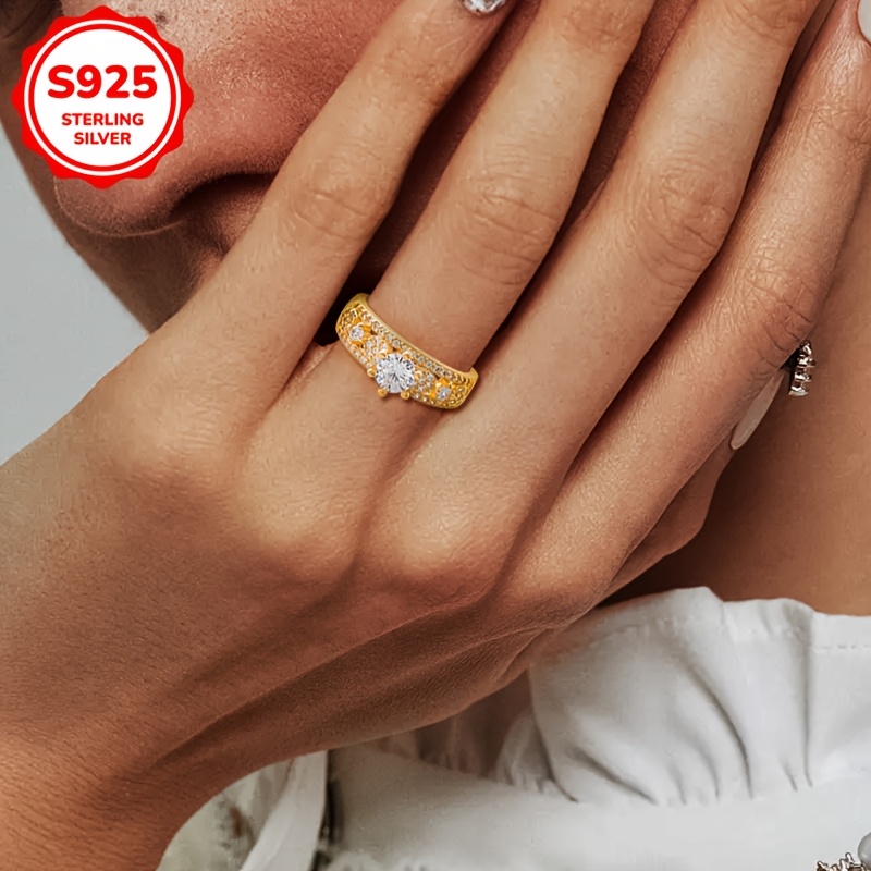 925 Sterling Silver Women's Statement Ring with Synthetic October Birthstone